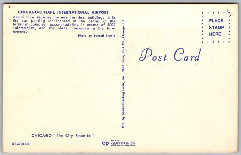 Vtg Illinois IL Chicago O'Hare International Airport Terminal Buildings Postcard