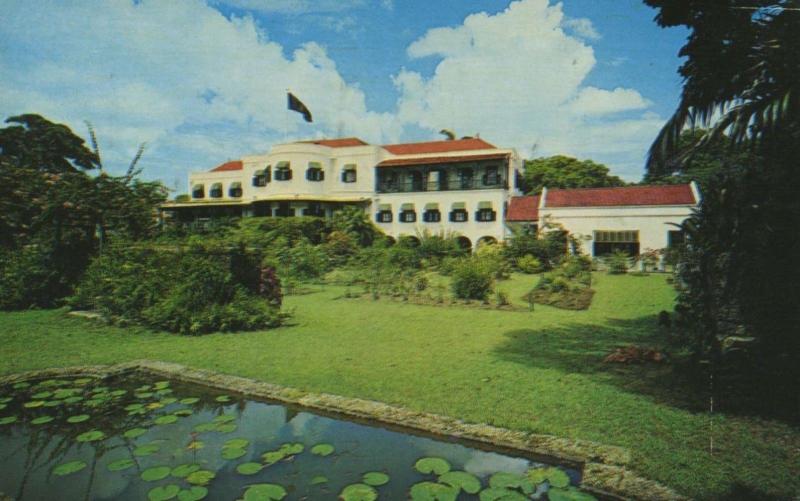 Government House Bridgetown Barbados West Indies Vintage Postcard D28