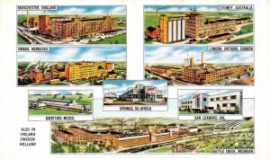 Advertising KELLOGG COMPANY PLANTS England~South Africa~Mexico~Canada+ Postcard