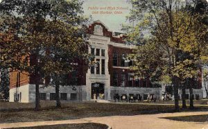 Public and High School Oak Harbor Ohio 1913 postcard