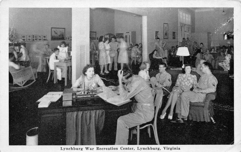 Lynchburg Virginia Lynchburg War Rec Center Interior Vintage Postcard AA68085