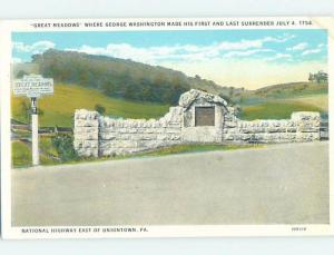 W-Border MONUMENT SCENE Uniontown Pennsylvania PA F2780