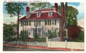 Vintage Postcard 1954 Governor Langdon's House 1784 Portsmouth New Hampshire NH