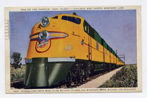 Chicago & Northwestern 400 Streamliner Train V Postcard