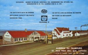 Auberge Du Faubourg St. Jean Port Joli QC Quebec Vintage Postcard D10c