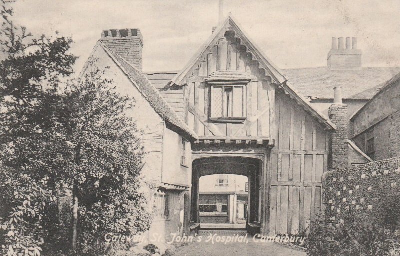 CANTERBURY, ST JOHN'S HOSPITAL GATEWAY, Kent - Vintage POSTCARD