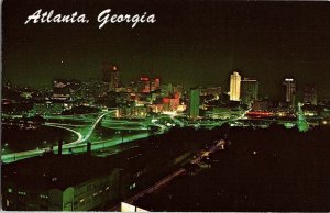 Postcard PANORAMIC SCENE Atlanta Georgia GA AJ4503