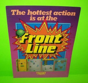 Front Line Arcade FLYER Original Vintage 1982 Game Artwork Sheet Battle Combat