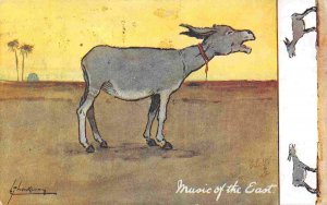 Music of the East Donkey Braying artist Thackeray 1910c Tuck Egypt ser. postcard