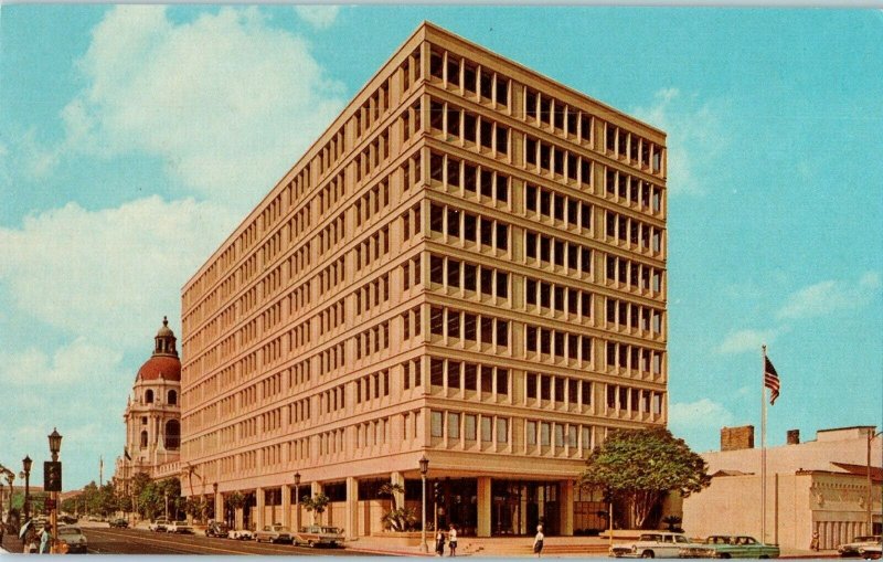 Mutual Savings Office Building on Colorado Blvd Pasadena California Postcard