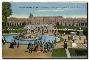 Old Postcard Parc De Versailles Latona Basin From And The Vue Generale Du Cha...