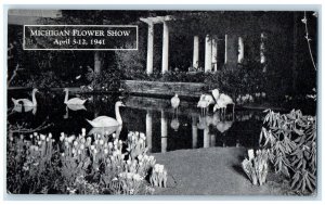 c1941 Michigan Flower Show Garden Convention Hall Detroit Michigan MI Postcard