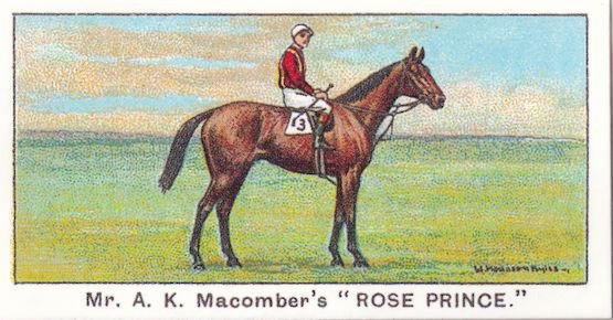 Rose Prince Winners On The Turf 1923 Casarewitch Horse Racing Cigarette Card