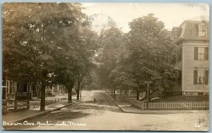 ROSLINDALE MA BROWN AVENUE ANTIQUE REAL PHOTO POSTCARD RPPC