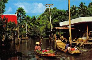 BG9457 boat types beautifull view of klong in bangkok thailand