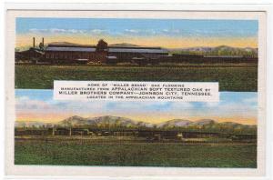 Miller Oak Flooring Factory Johnson City Tennessee linen postcard