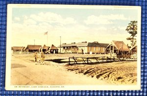 Vintage c1917 WWI Infirmary at Camp Hancock Augusta GA Postcard