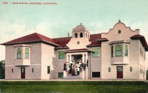 Vintage Postcard High School Campus Building Martinez California CA Edward Pub.