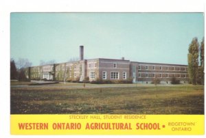 Steckley Hall Residence, Western Ontario Agricultural School, Ridgetown Ontario
