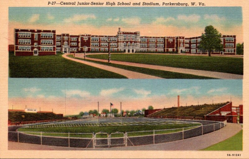 West Virginia Parkersburg Central Junior-Senior High School and Stadium Curteich