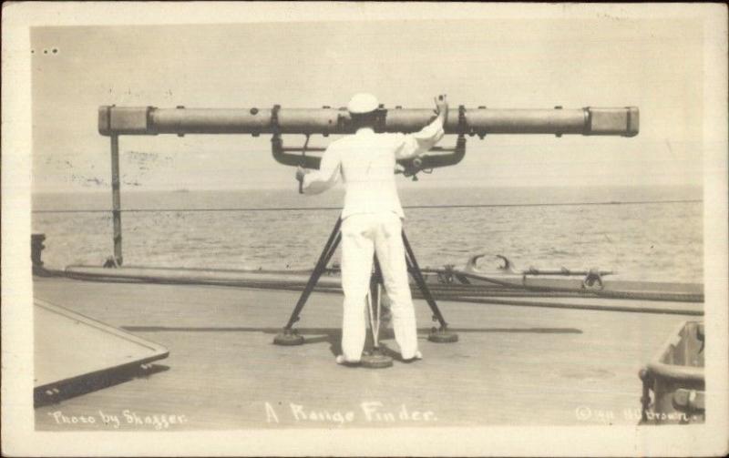 USS Nebraska Naval Ship Cover 1912 From Ship Post Master Range Finder RPPC 