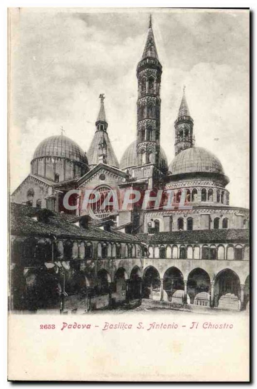 Old Postcard Padova Basilica di S Antonio Chiostro