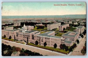 Toronto Ontario Canada Postcard General Hospital Exterior Building c1913 Vintage