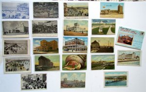 ATLANTIC CITY NJ LOT of 21 ANTIQUE & VINTAGE POSTCARDS