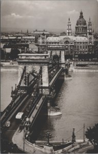 Hungary Budapest Lanchid  Vintage RPPC C146