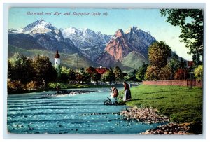 c1910 Garmisch mit Alp- und Zugspitze Germany Posted Antique Postcard