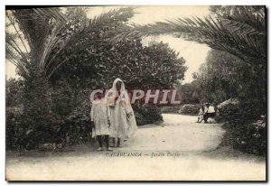 Old Postcard Casablanca Jaridn Public