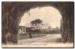 Algeria Constantine Old Postcard A tunnel of the boulevard & # 39abime