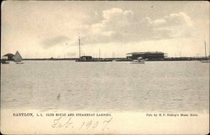 Babylon Long Island NY Club House Steamboat Landing TUCK c1905 Postcard 