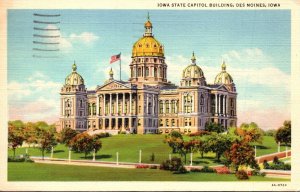 Iowa Des Moines State Capitol Building 1940 Curteich