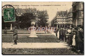 Paris Old Postcard Tuileries Garden charmer d & # 39oiseaux TOP