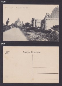 BELGIUM, Postcard, Ramskapelle, Rue de la Gare, WWI, Unposted