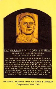 Zachariah Davis wheat Cooperstown, New York, USA Baseball Unused 