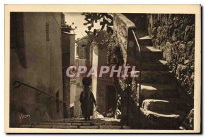 Postcard Old La Douce France French Riviera Eze AM An Old Village Street