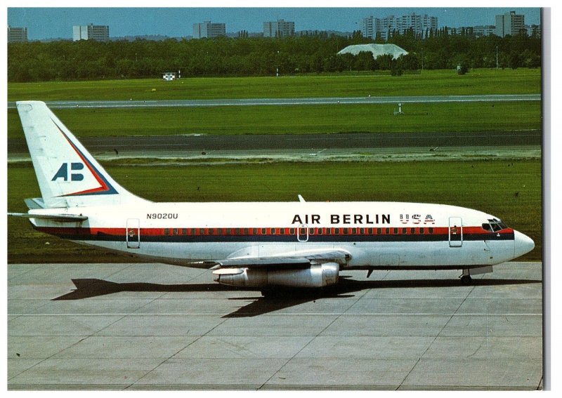 Air Berlin USA Boeing B 737-222 at Berlin Tegel Airplane Postcard