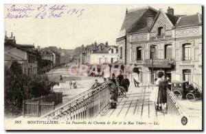 Montivilliers - The Railway Bridge and the Rue Thiers Old Postcard