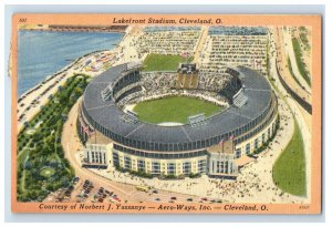 Vintage Lakefront Stadium Cleveland Ohio. Postcard P203E