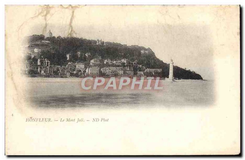 Old Postcard Honfleur Mont Joli Lighthouse