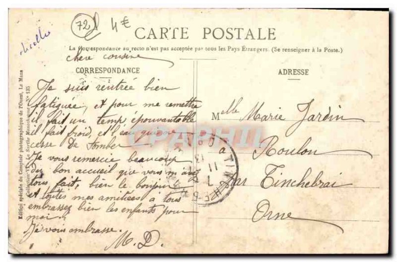 Old Postcard Vibraye Sarthe Le Chateau de Justice