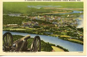 US    PC361 CONFEDERATE CANNON OVERLOOKING CHATTANOOGA, LOOKOUT MOUNTAIN