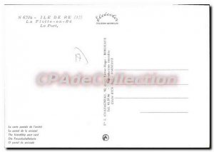 Postcard Modern Ile De Re The Flote Port