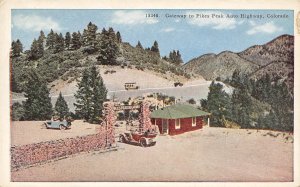 Gateway Pikes Peak Auto Highway Colorado 1920s postcard