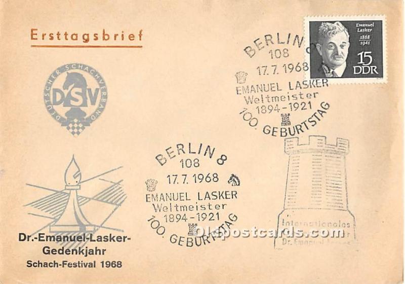 Schach Festival Berlin 1968 Chess Envelope 1968 