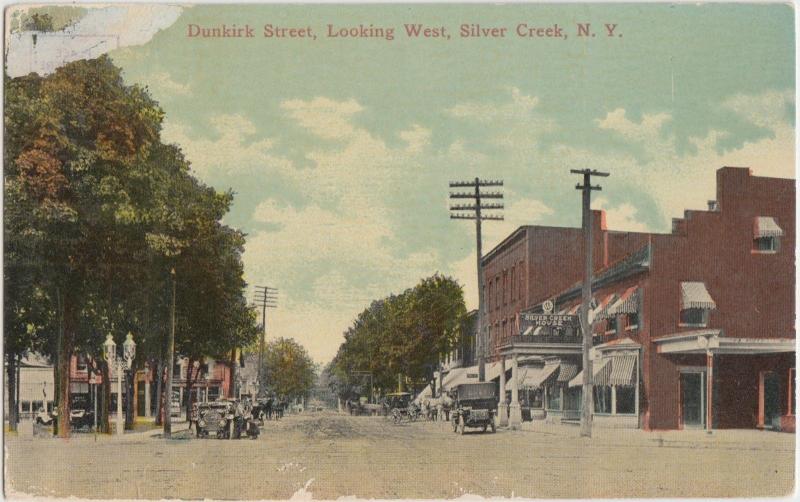 New York NY Postcard c1910 SILVER CREEK Dunkirk Street SILVER CREEK HOUSE