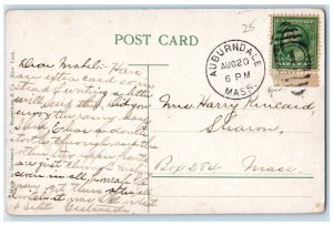 c1910 Pierce School West Newton Massachusetts MA Posted Antique Postcard