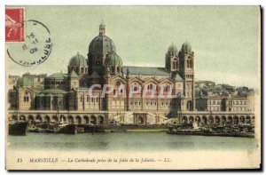 Old Postcard Marseille La Cathedrale Taking the Jetee